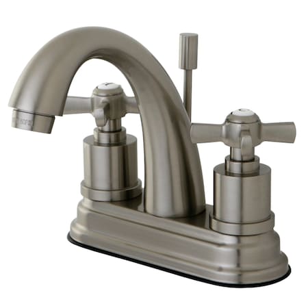 Kingston Brass KS8618ZX 4" Centerset Bathroom Faucet, Brushed Nickel KS8618ZX